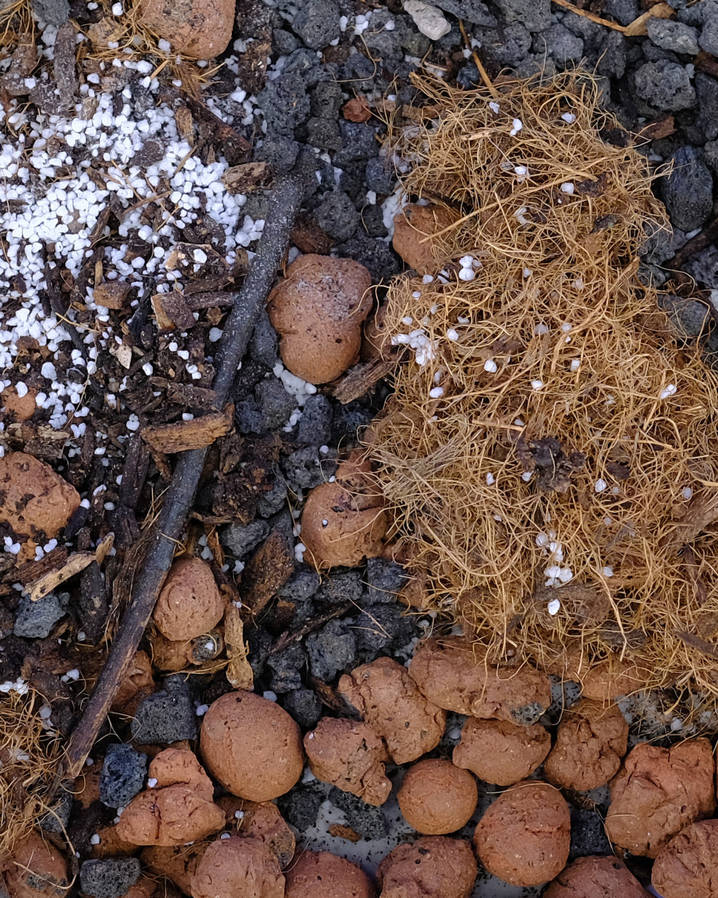 Examples of soil amendments that add structure, all available at Tula Plants & Design.