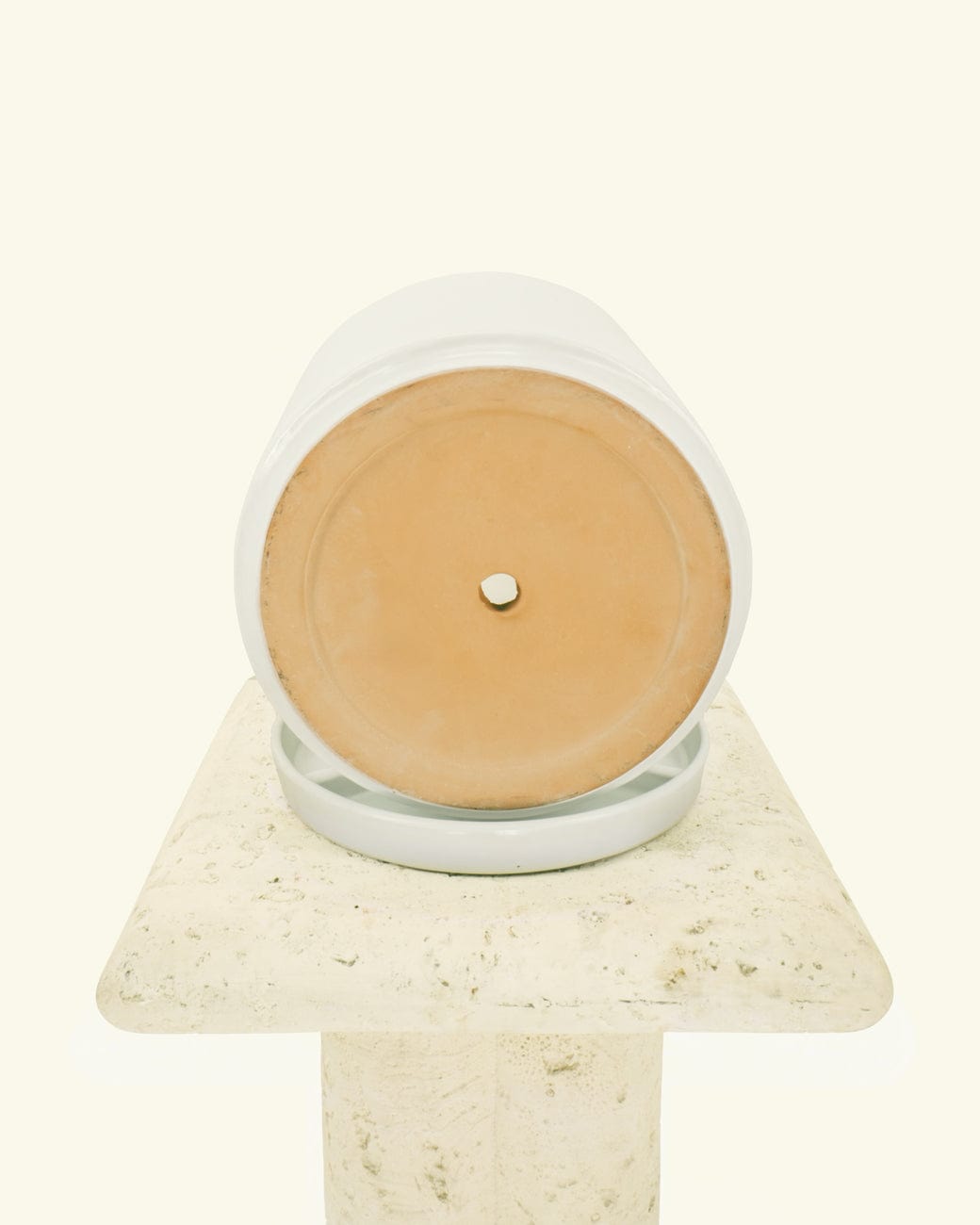 Matte White Cylinder Planter-3